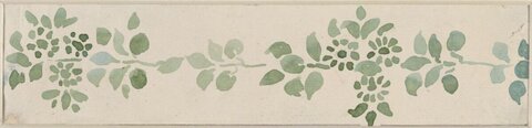 Watercolor Green Floral Border