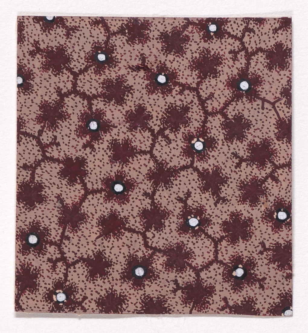 Vintage Brown Floral Textile Pattern