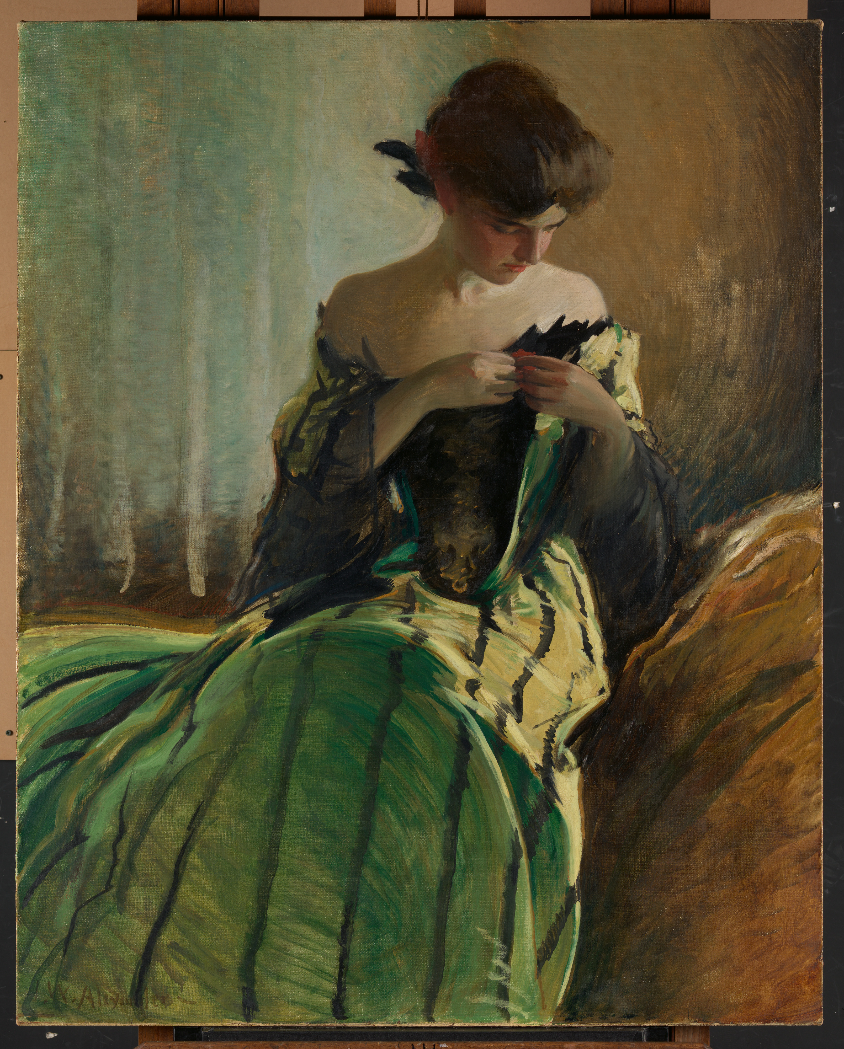 Seated Woman Sewing