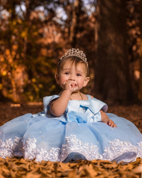 Baby Princess in Autumn Woods