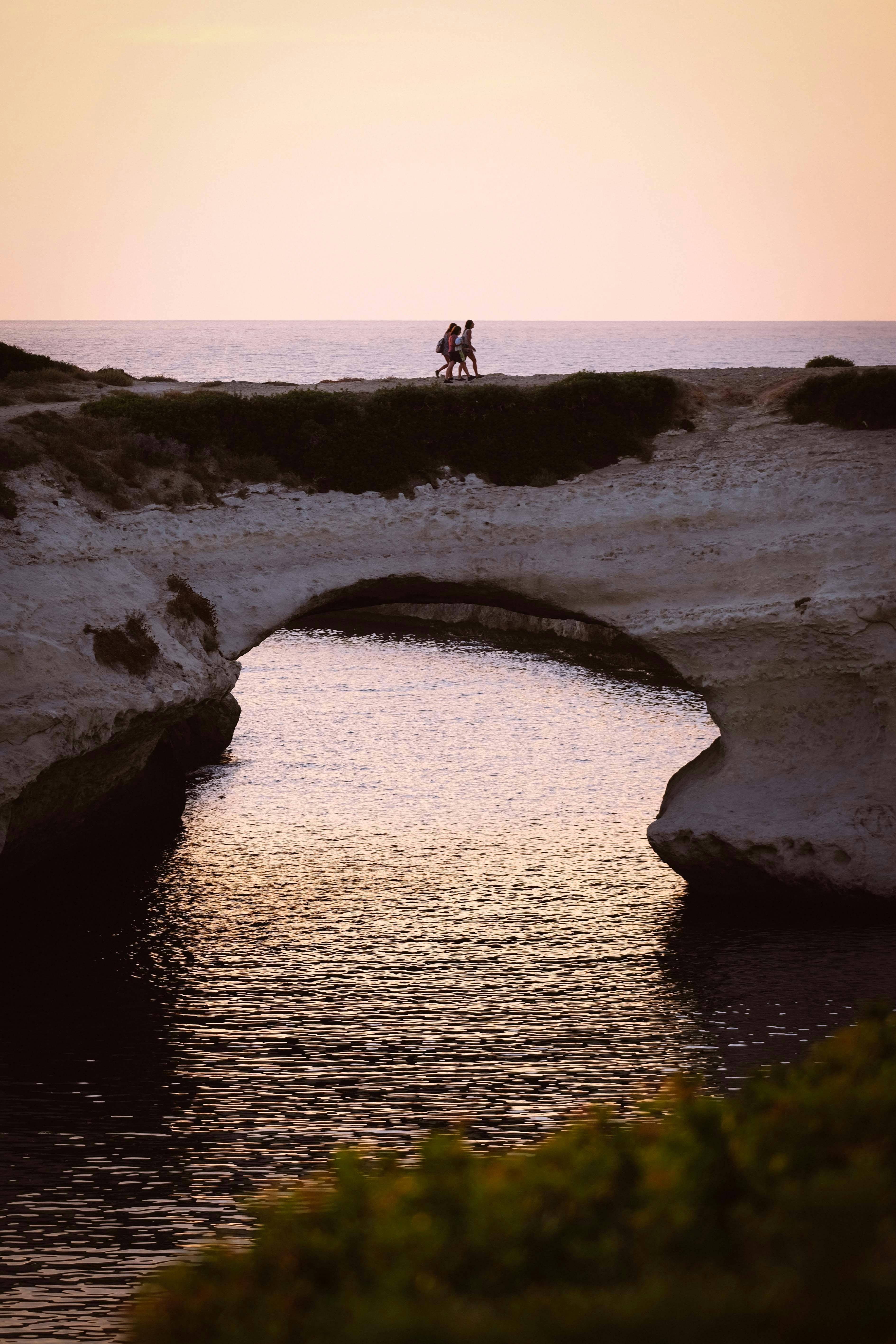 Coastal Natural Arch at Sunset