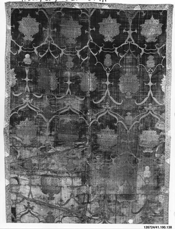 Ornate Antique Patterned Textile Fragment