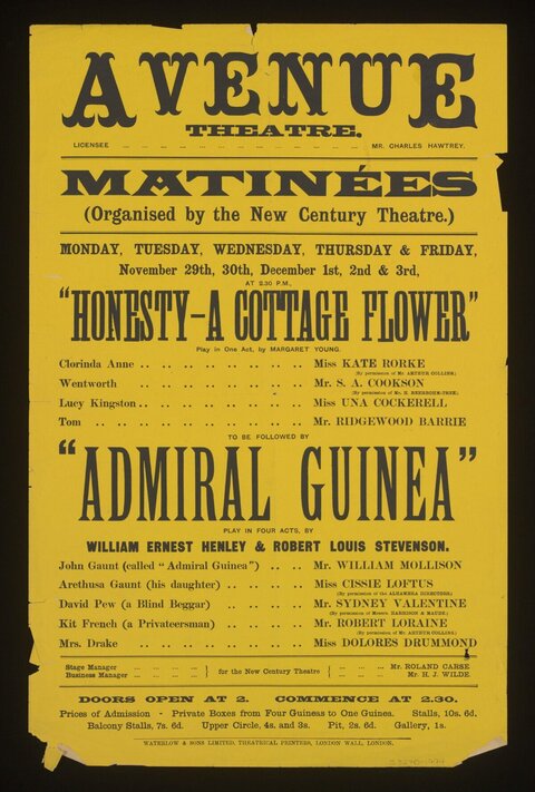 Avenue Theatre Vintage Play Poster
