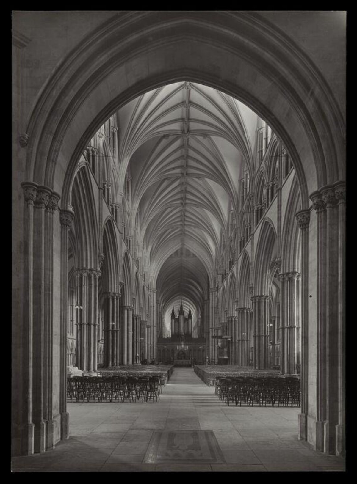 Gothic Cathedral Nave Interior