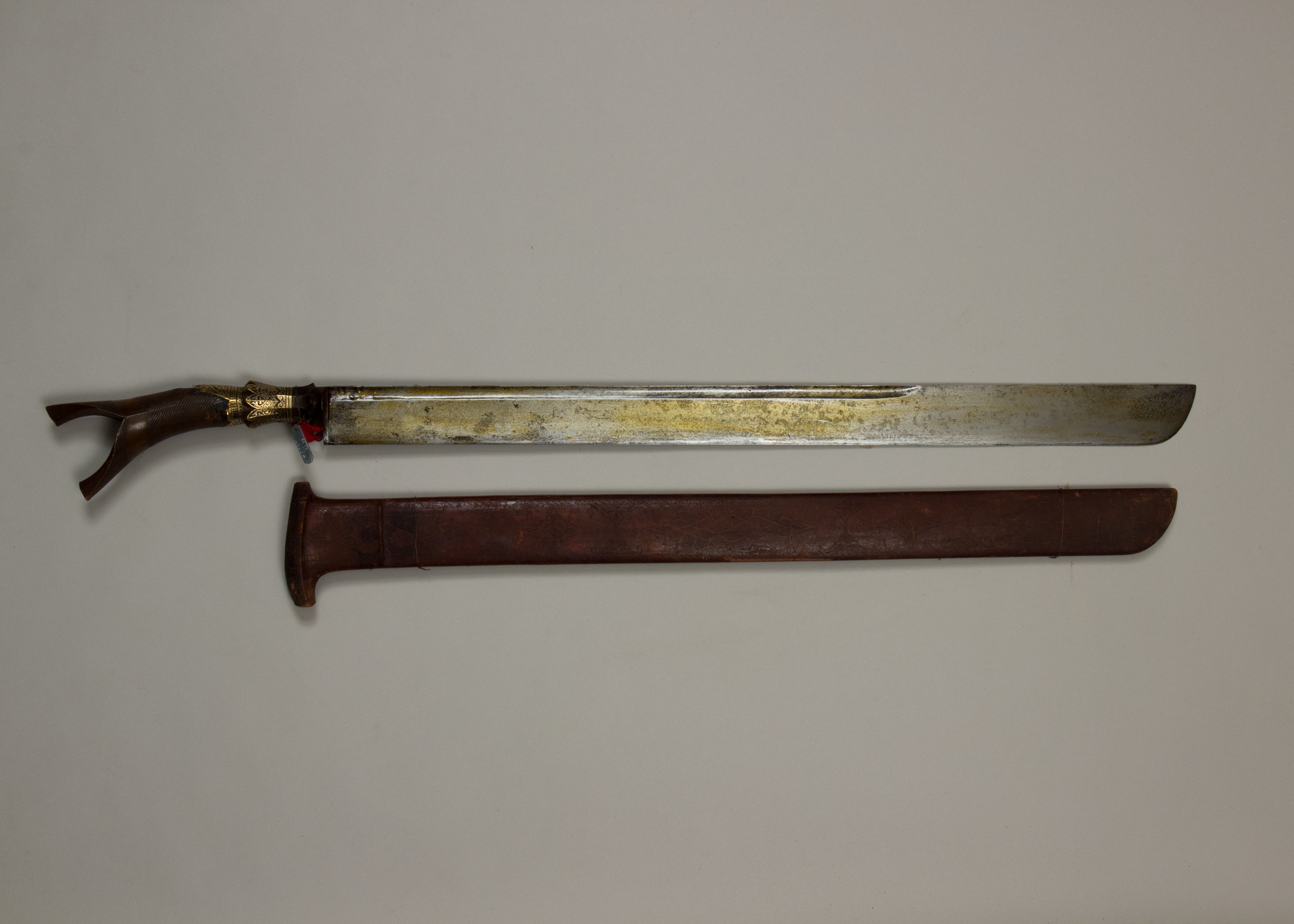 Antique Sword with Leather Scabbard