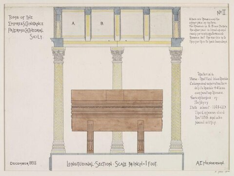 Longitudinal Section of Empress Constance's Tomb
