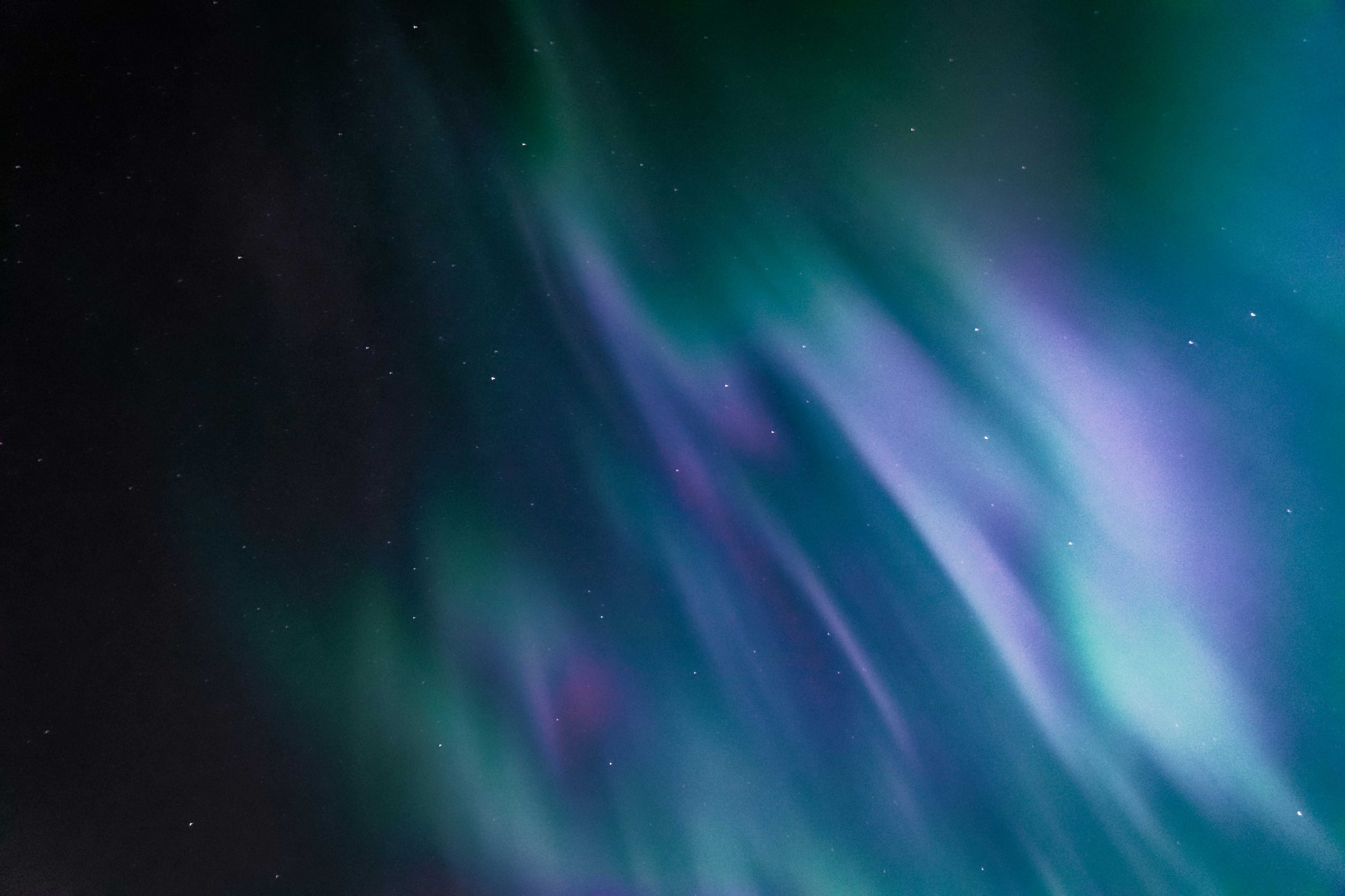 Aurora in Starry Night Sky