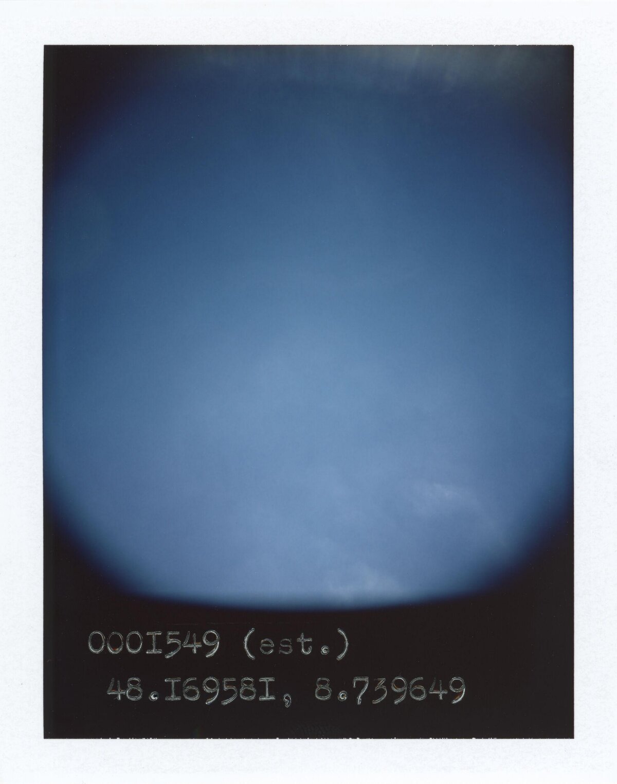 Gradient Blue Sky with Coordinates