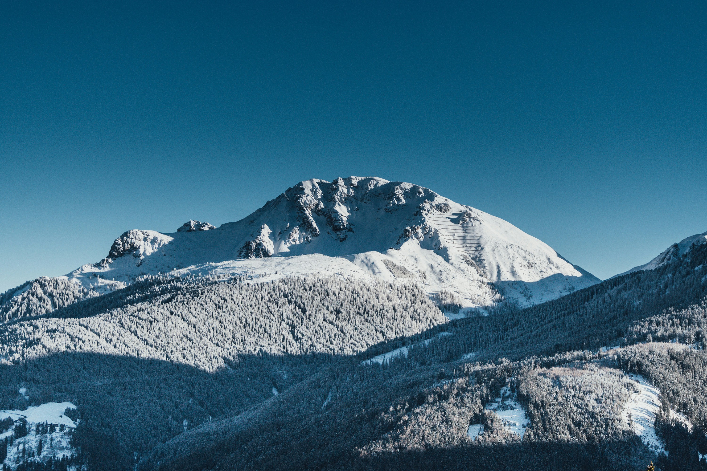 Snow-capped Mountain Winter Landscape