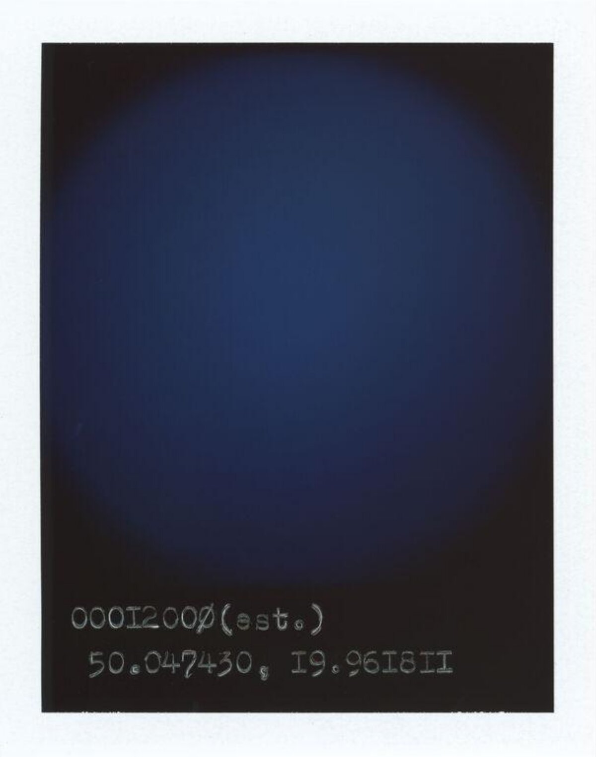 Polaroid with Handwritten Coordinates