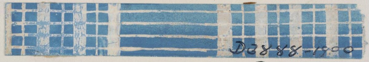 Vintage Blue Grid Textile Sample