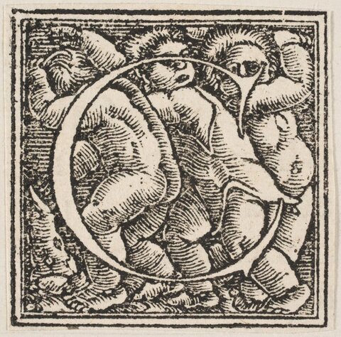 Woodcut Decorative Capital Letter O