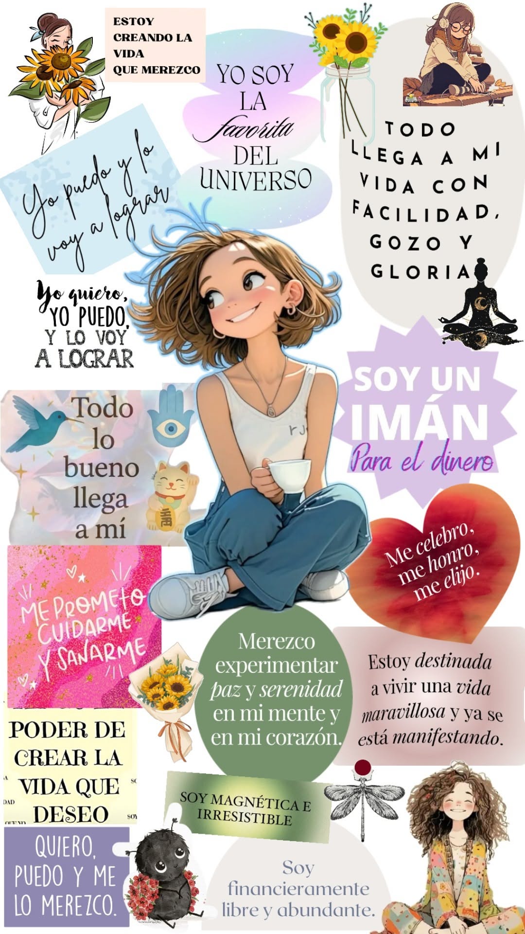 Spanish Positive Affirmation Vision Board