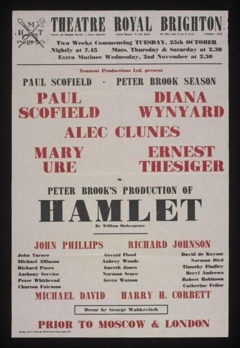Vintage Hamlet Theatre Production Poster
