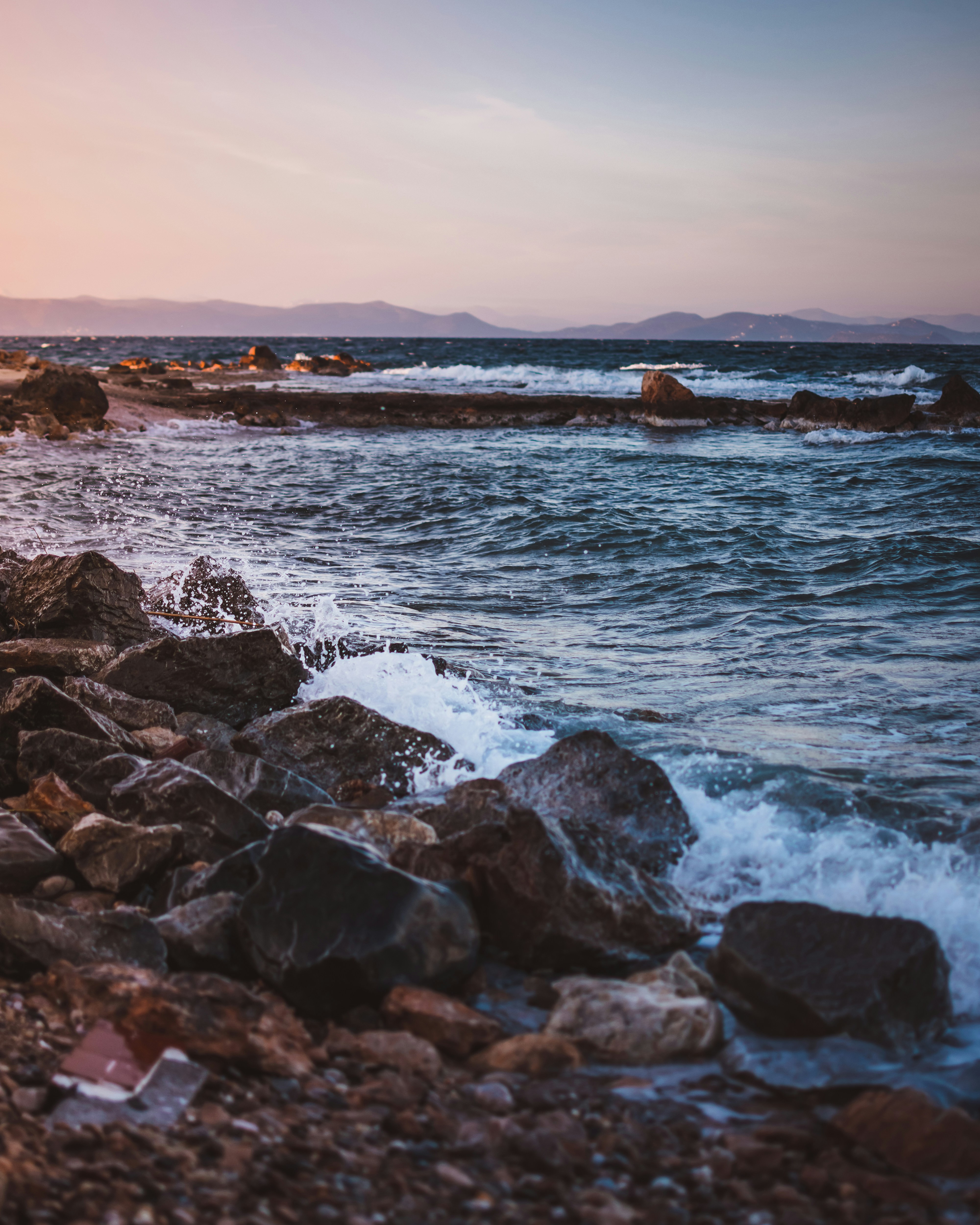Rocky Seaside at Sunset