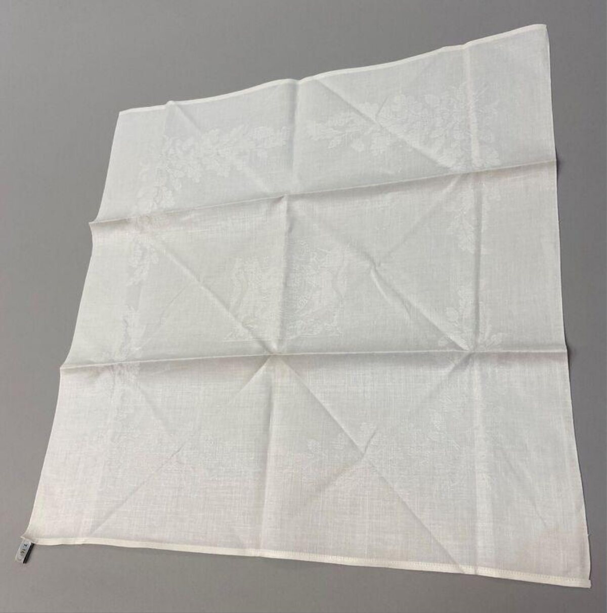 Folded White Linen Napkin