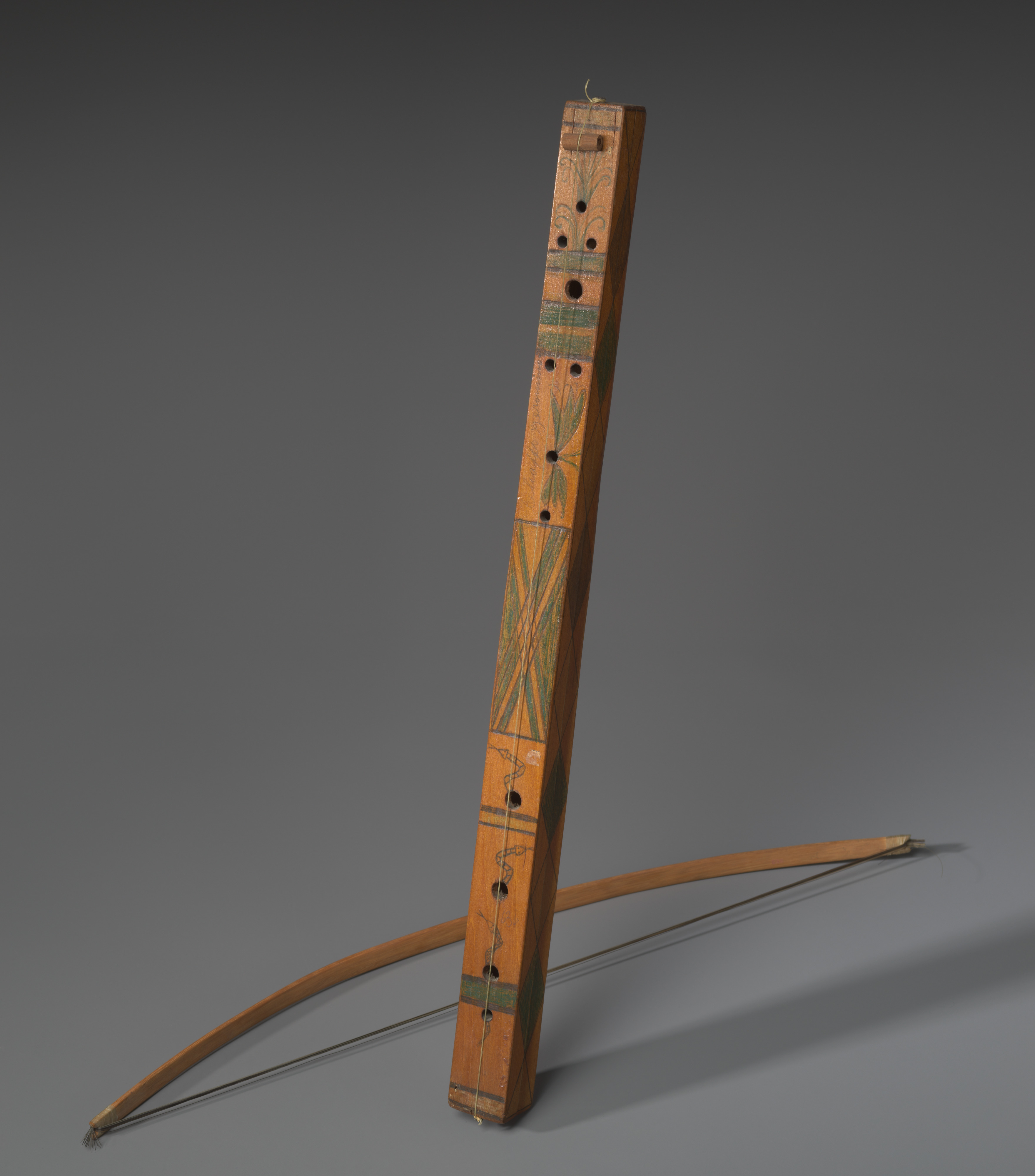 Hand Painted Wooden String Instrument