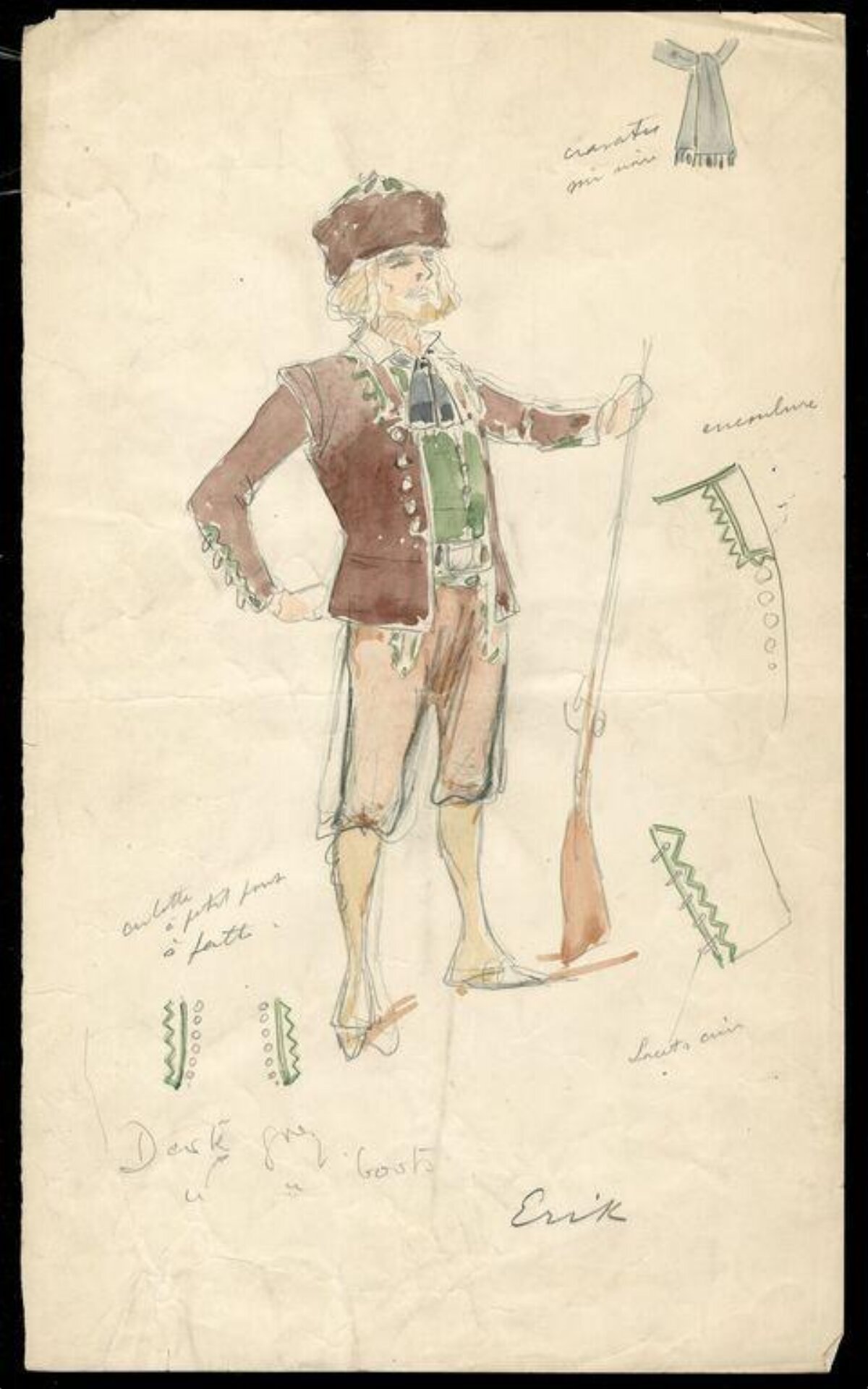 Erik Costume Design Sketch