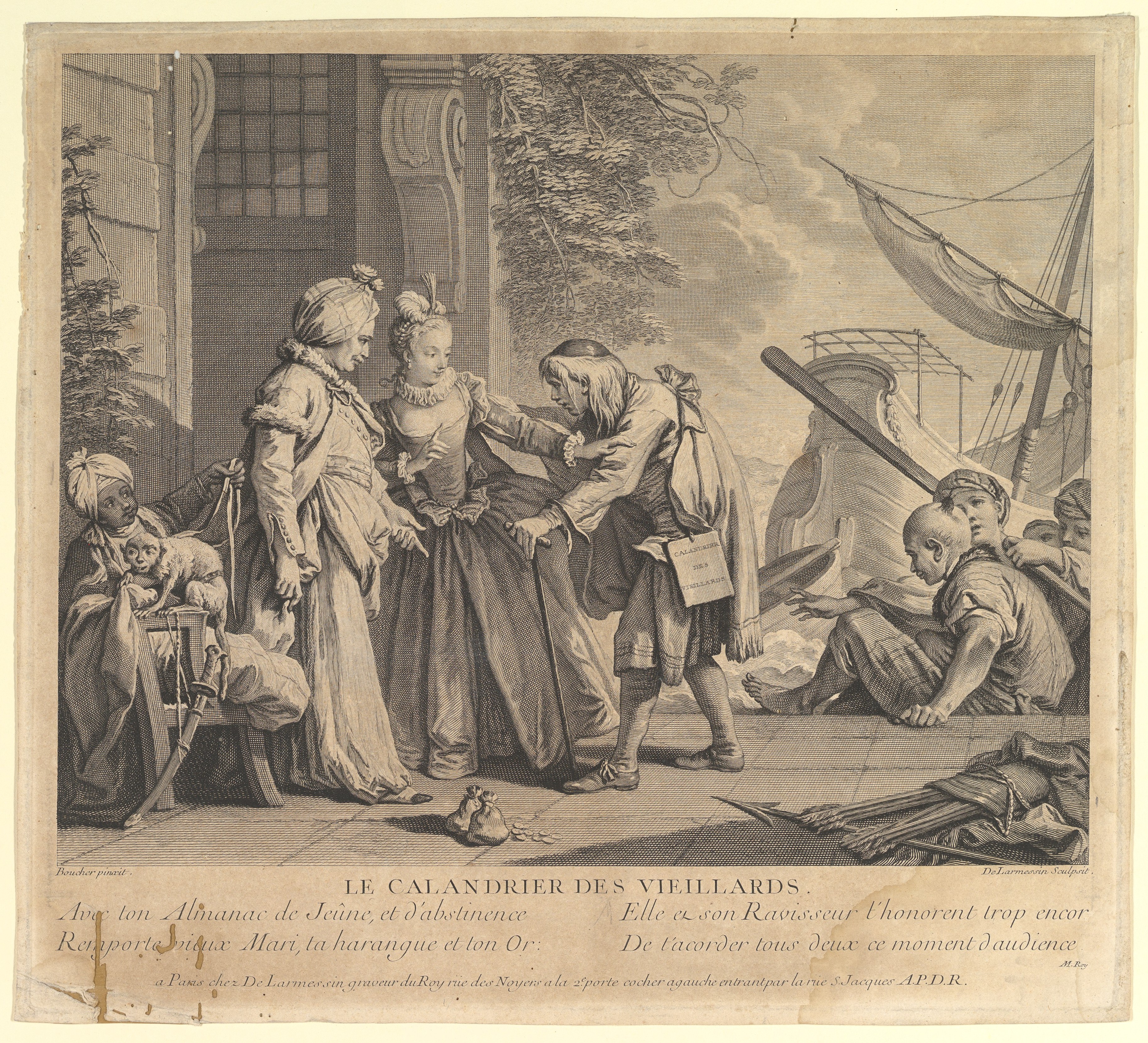 Le Calandrier des Vieillards Engraving