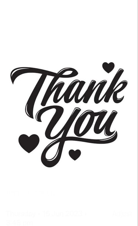 Thank You Decorative Text Art