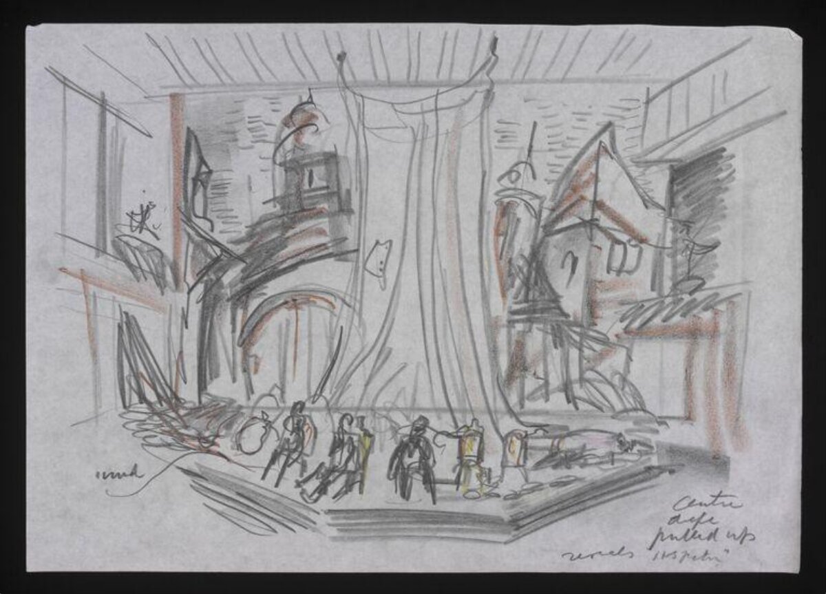 Theater Stage Set Design Sketch