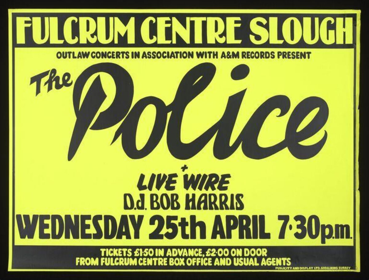 The Police Slough Concert Poster