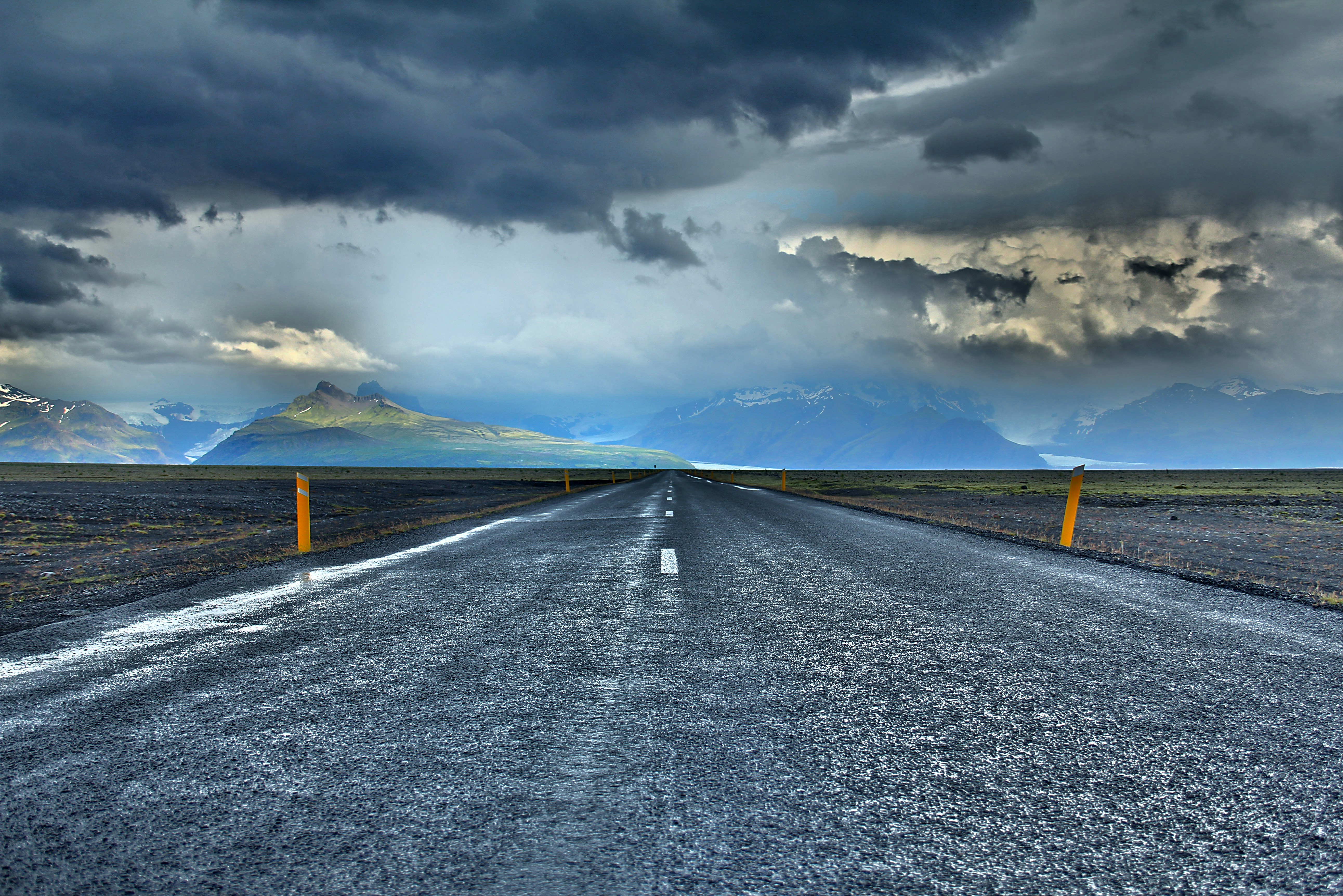 Long Straight Road to Distant Mountains