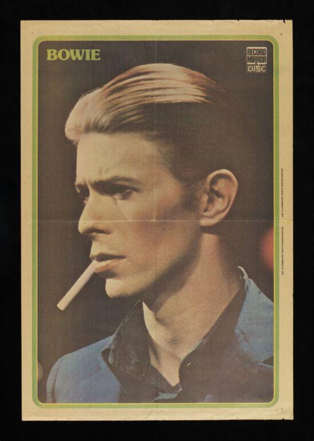 Vintage David Bowie Portrait Poster