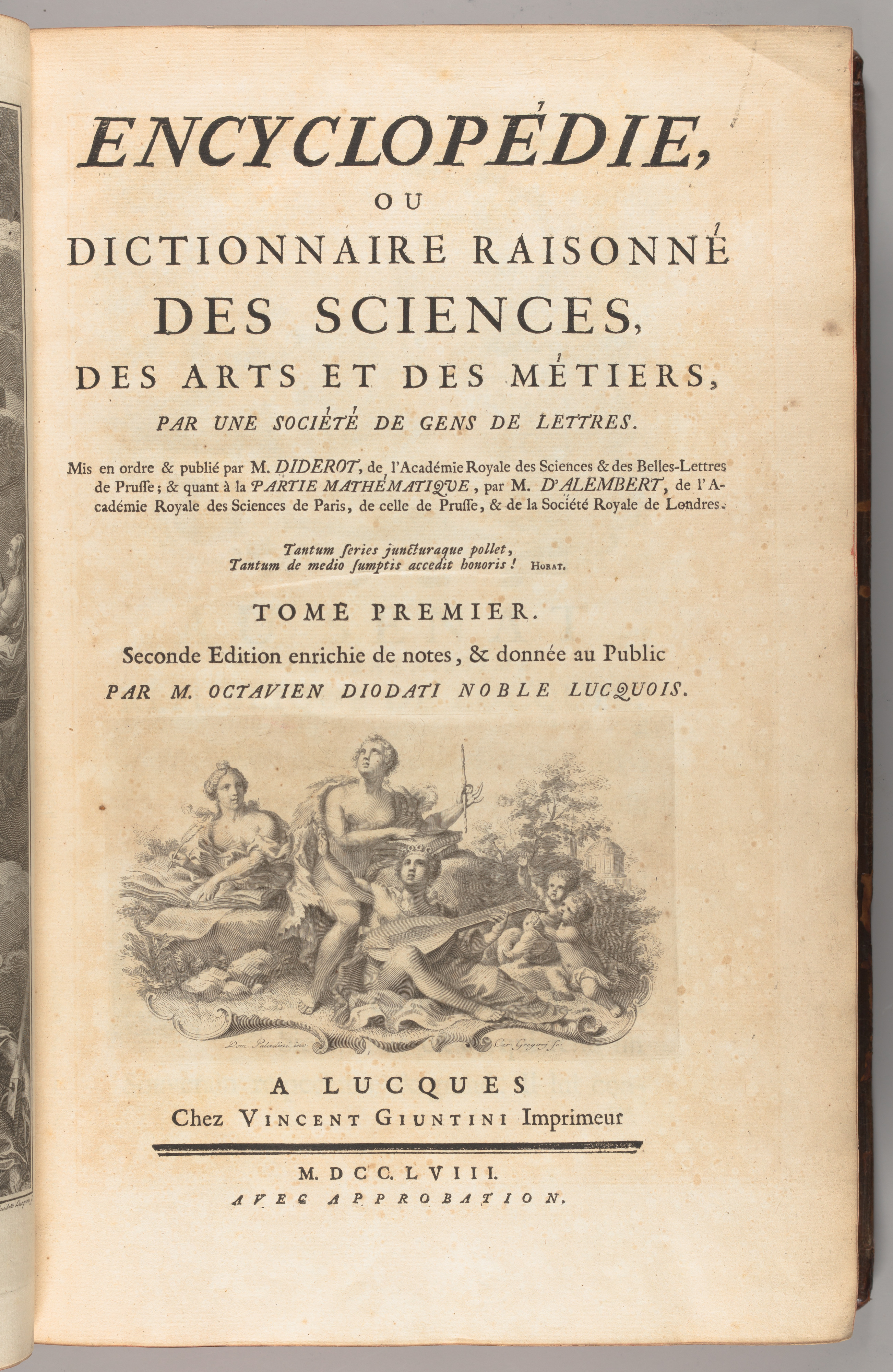 Diderot Encyclopedia Title Page