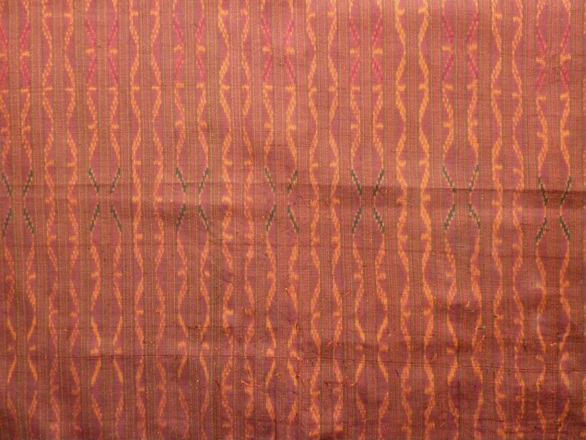 Rust Orange Geometric Woven Textile