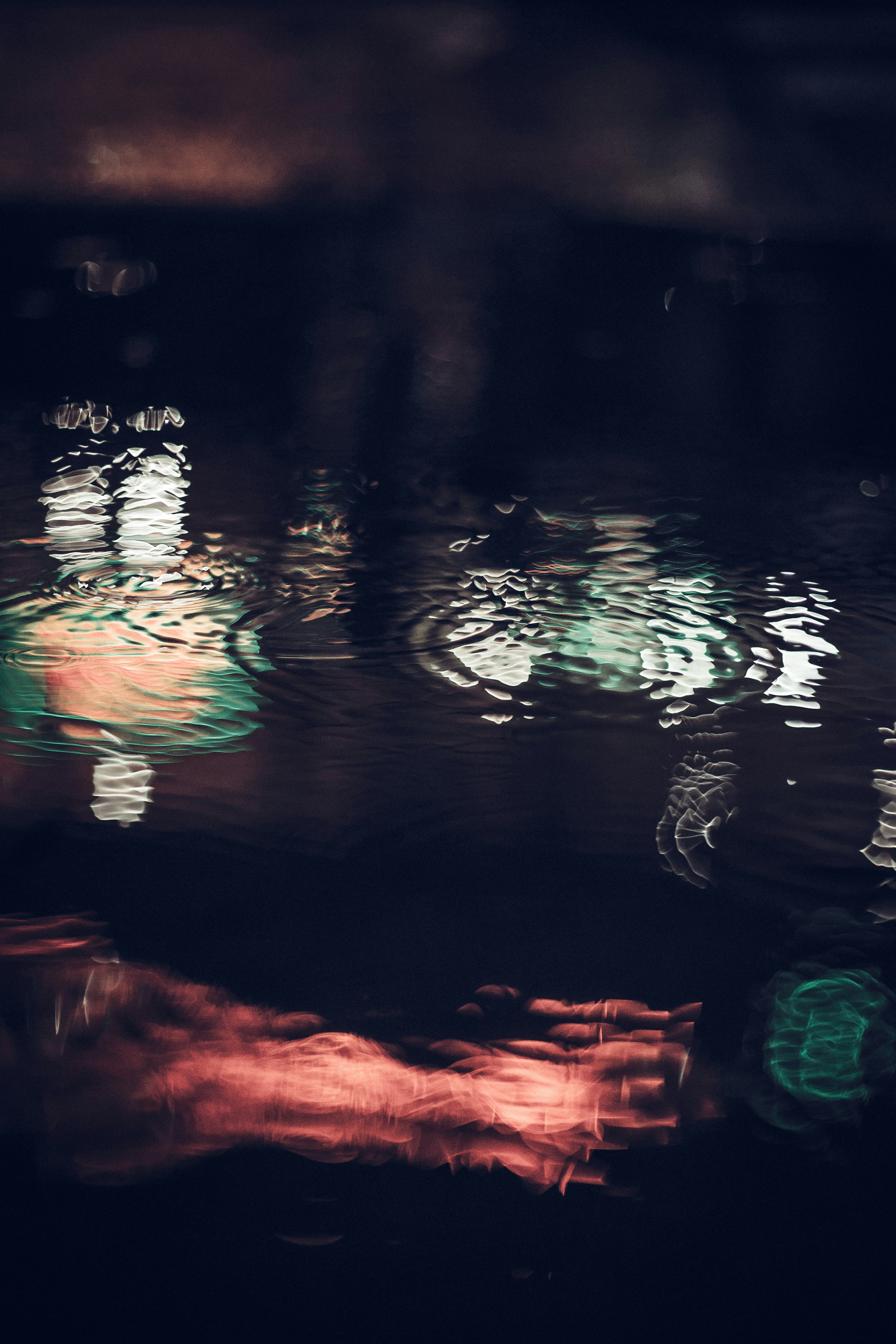 Night Water Surface Reflection