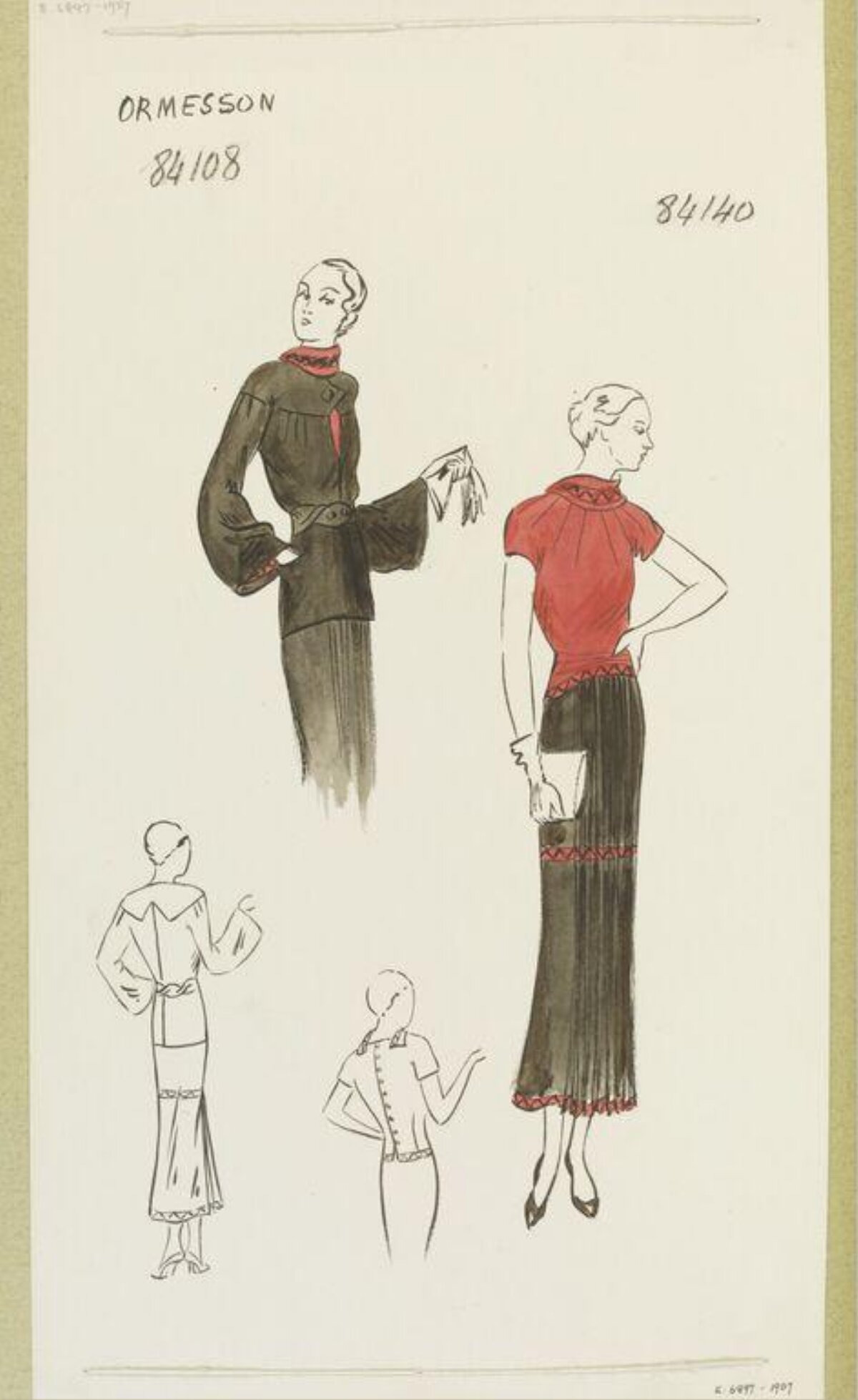 Vintage Ormesson Fashion Sketches
