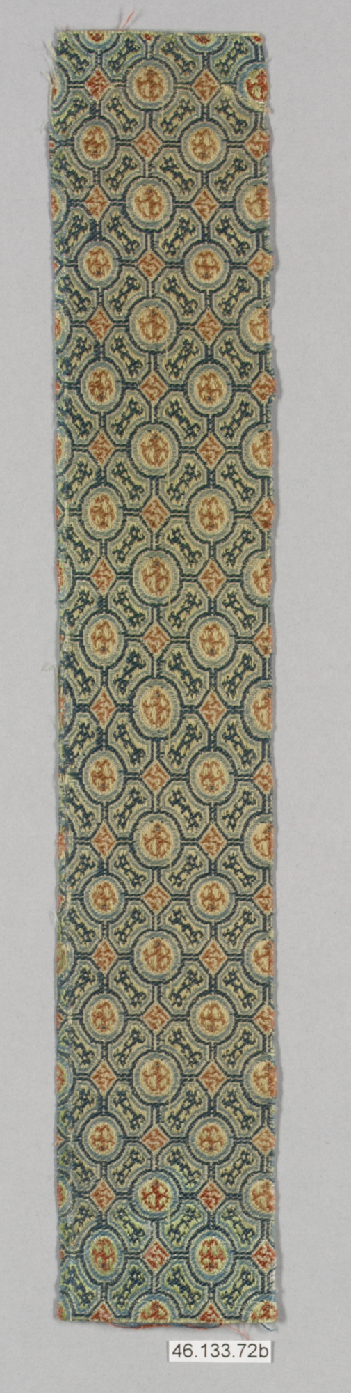 Antique Circular Pattern Textile Fragment