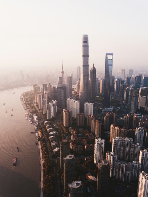 Shanghai Lujiazui Riverside Skyline