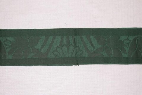 Dark Green Patterned Fabric Strip