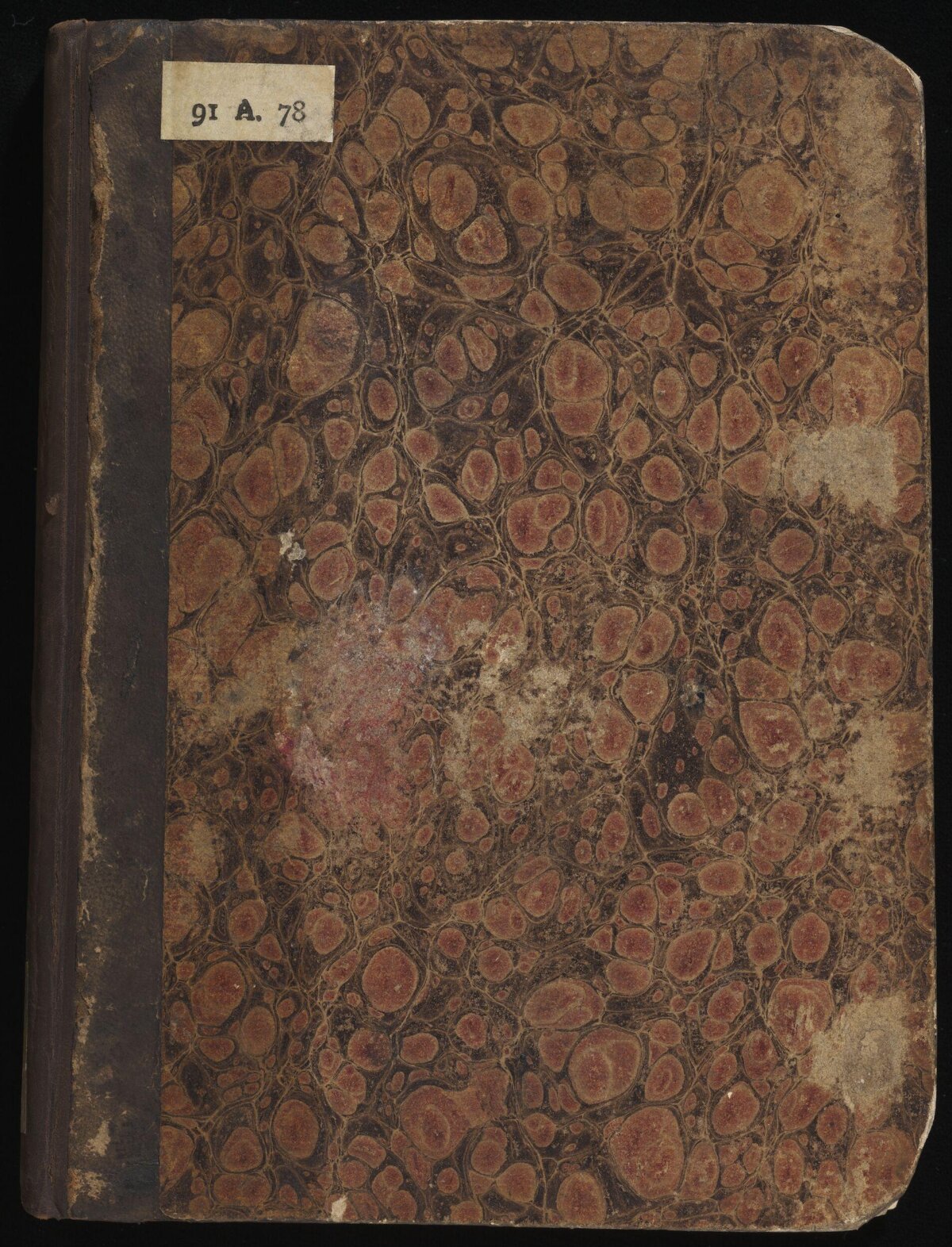 Old Book with Marbled Cover