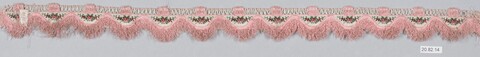 Pink Floral Fringed Textile Trim