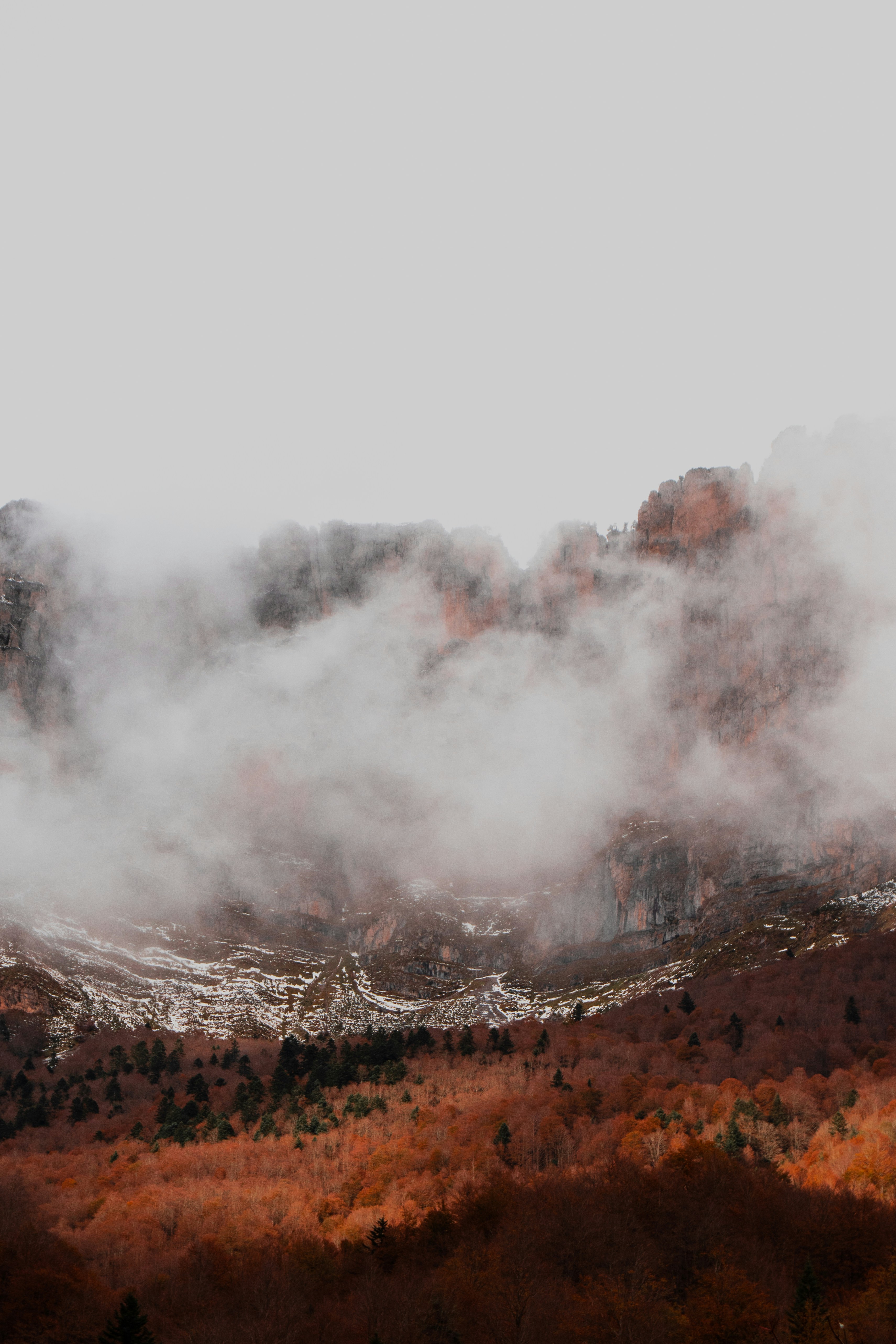 Autumn Misty Mountain Landscape