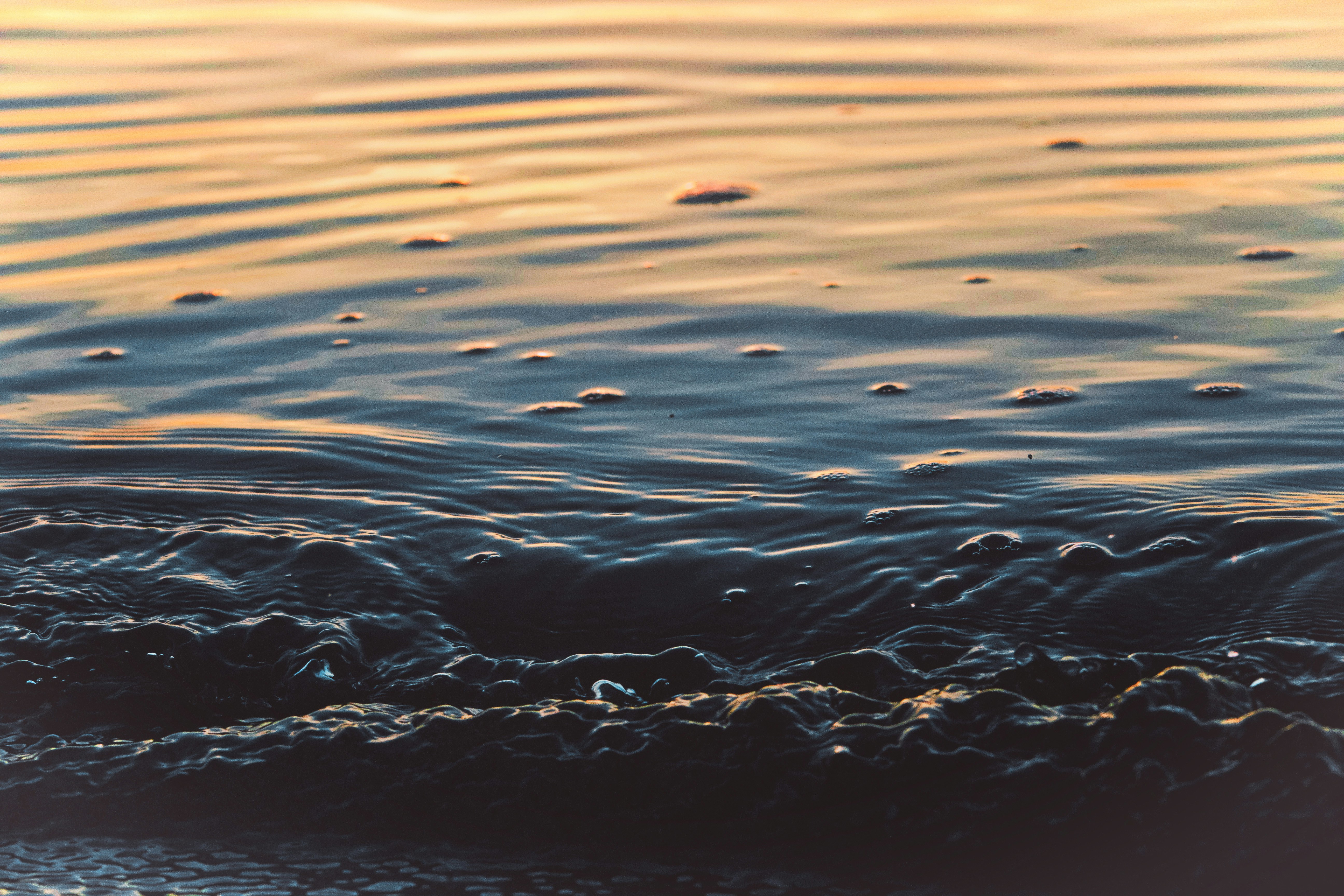 Sunset Lit Water Surface