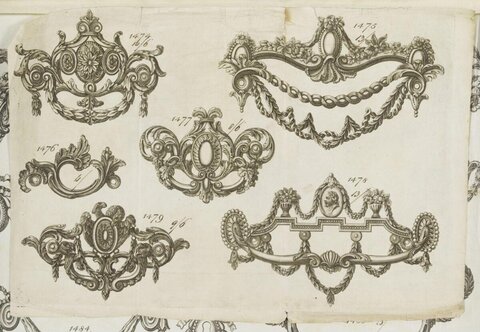 Antique Decorative Ornament Design Sketches