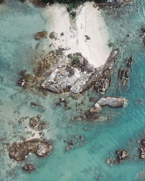 Aerial View of Coastal Cape Beach