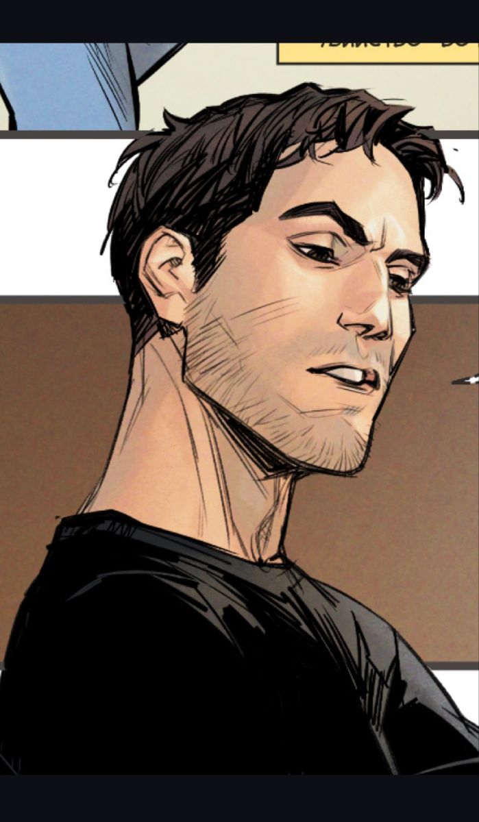 Comic Close-up of a Stubble-Bearded Man — Wallpapers