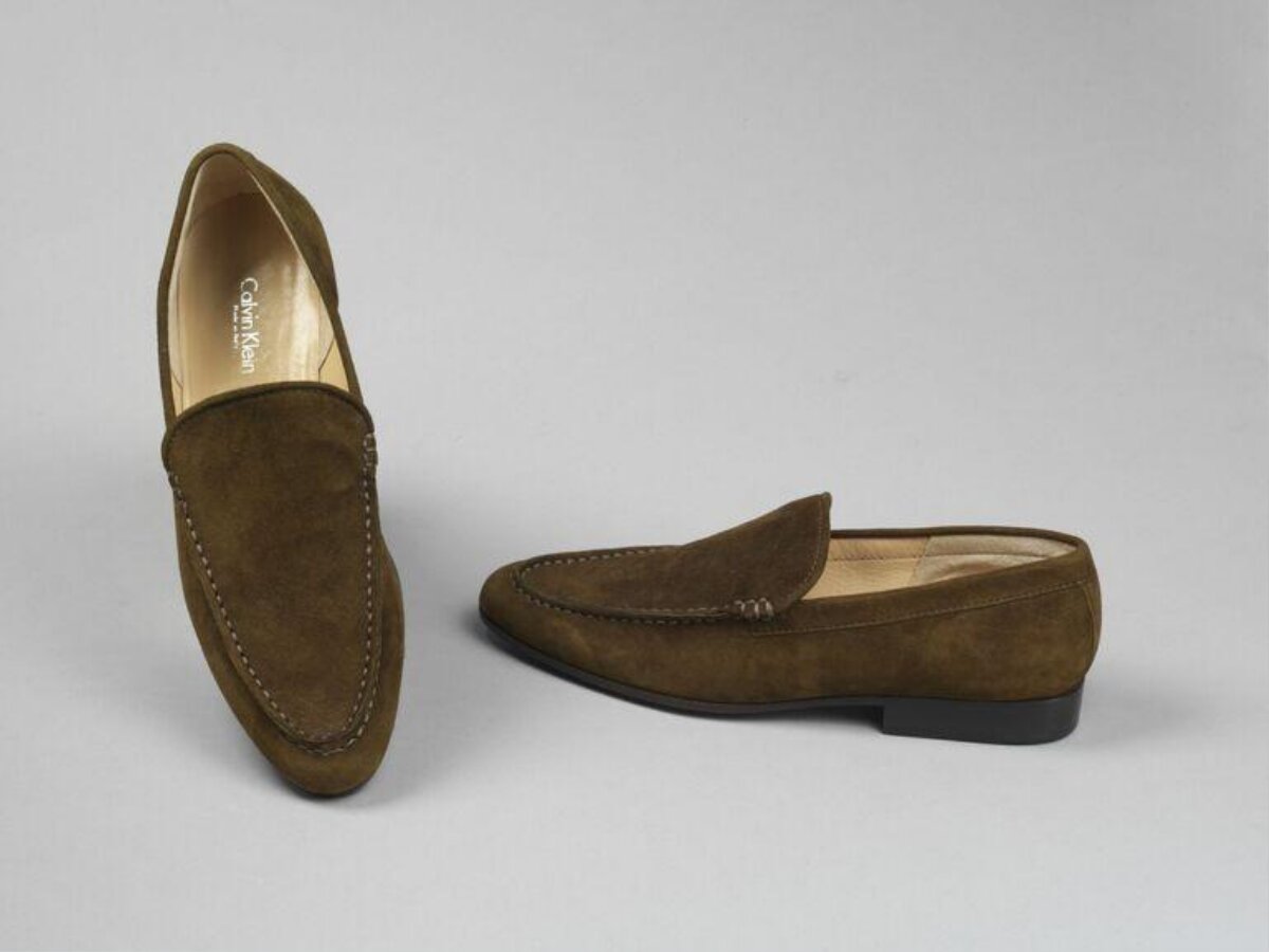 Brown Calvin Klein Suede Loafers