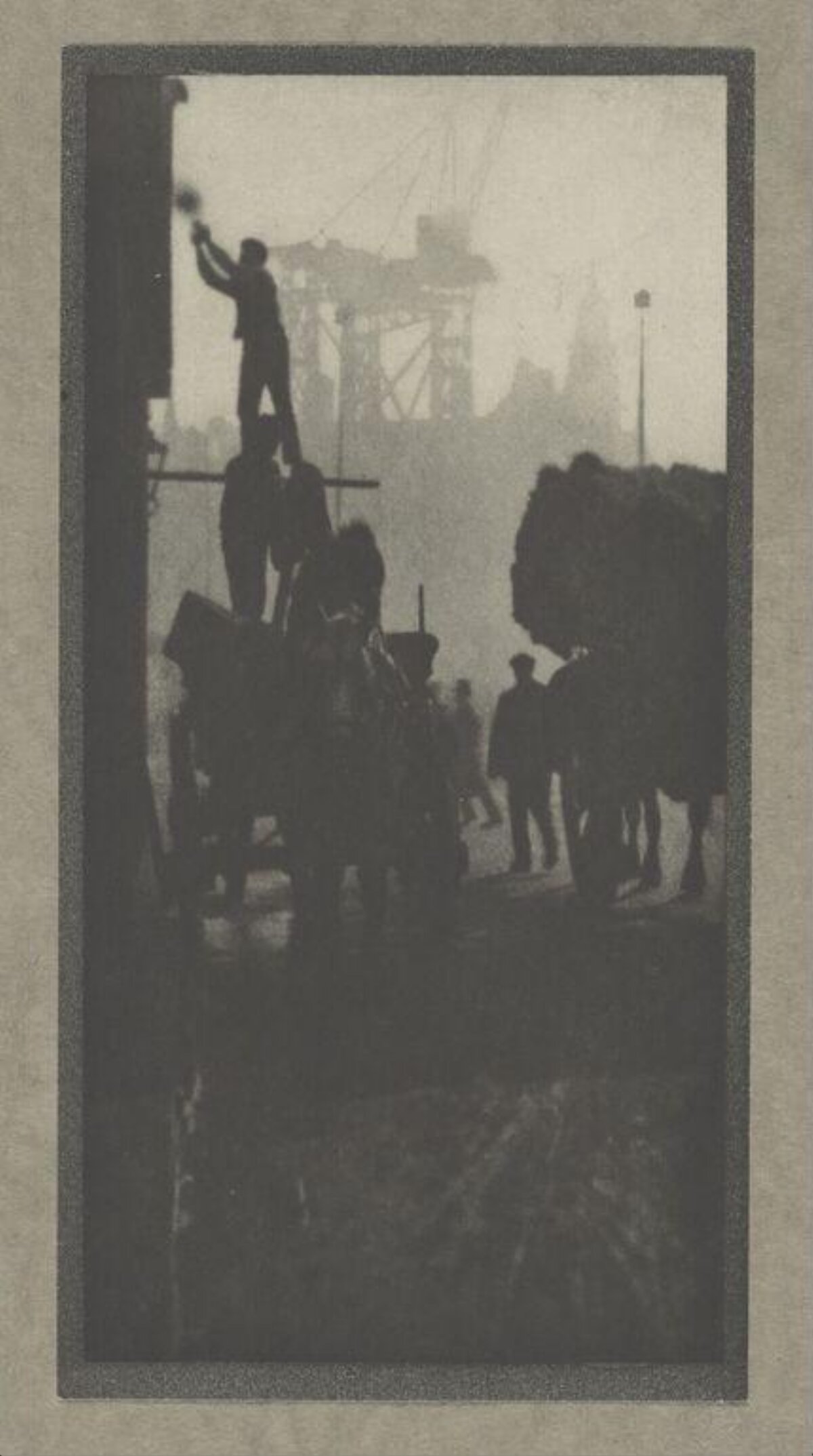 Vintage Photo of Workers at Port