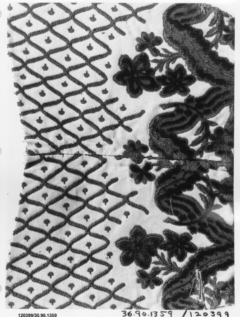 Antique Velvet Textile Fragment