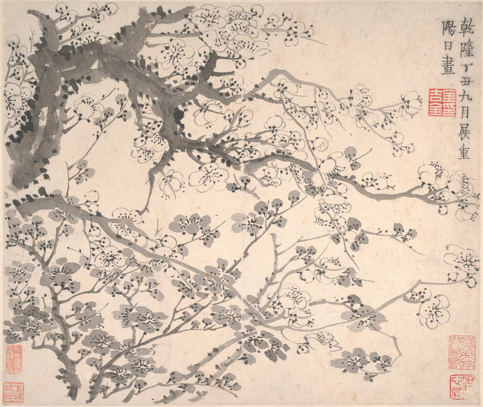 Ink Plum Blossom Painting