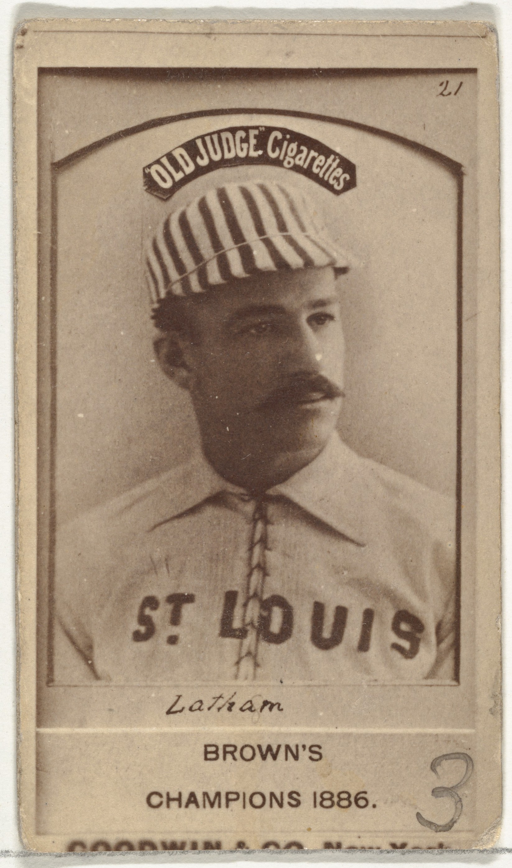 1886 St. Louis Browns Baseball Card