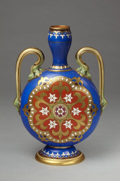 Ornate Double-handled Decorative Vase