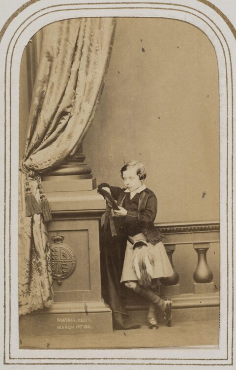 1861 Vintage Portrait of Boy in Kilt