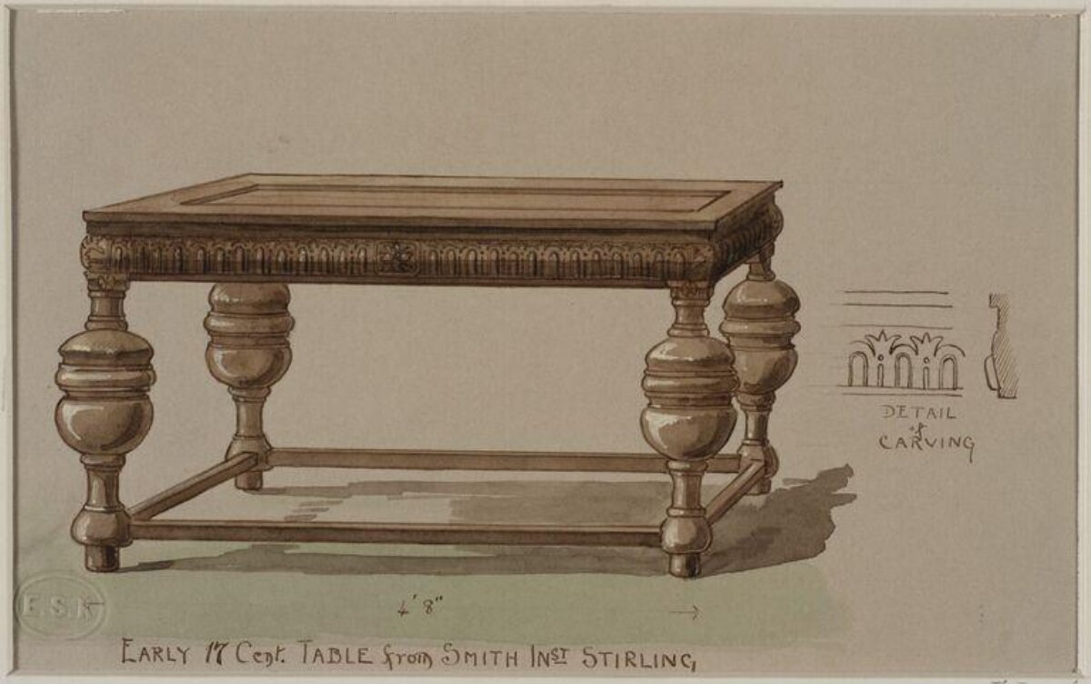 Early 17th Century Table Sketch